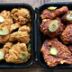 KFC Georgia Gold chicken (left) and Nashville Hot chicken. (Photo: Kevin Pang)